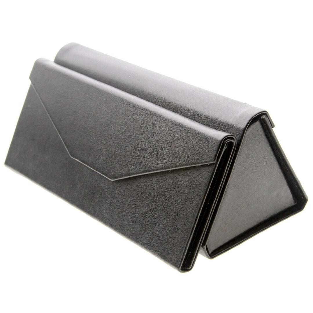 Tri-Case - Foldable Low Profile Leather Magnetic Triangular Sunglasses Eyeglasses Case Image 3