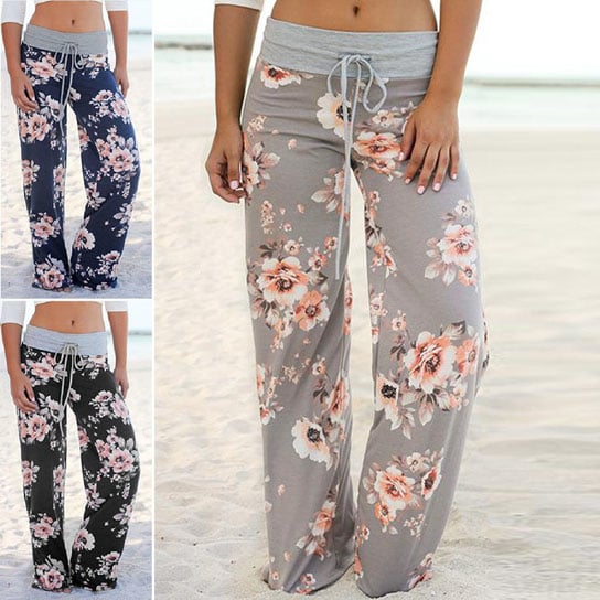 Floral Print Wide Leg Lounge Pants in 3 colors Image 1