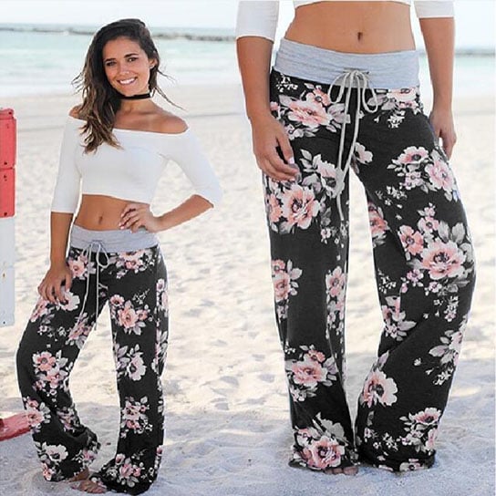 Floral Print Wide Leg Lounge Pants in 3 colors Image 2