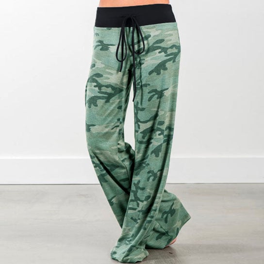 Camouflage Style Casual Wide Leg Pants Image 1
