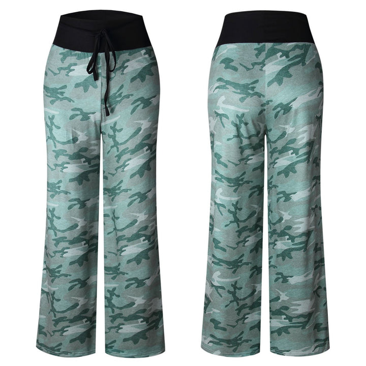 Camouflage Style Casual Wide Leg Pants Image 3