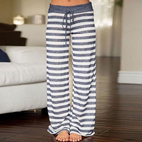 Striped Casual Wide Leg Pants Image 1