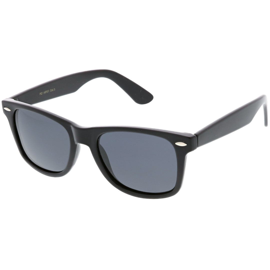 Classic Horn Rimmed Sunglasses Neutral Color Polarized Lens 52mm Image 2