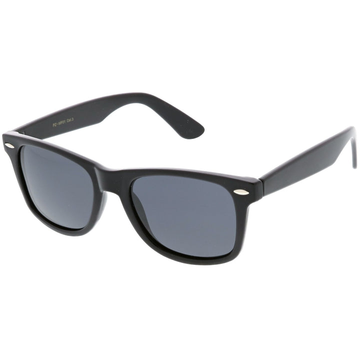 Classic Horn Rimmed Sunglasses Neutral Color Polarized Lens 52mm Image 2