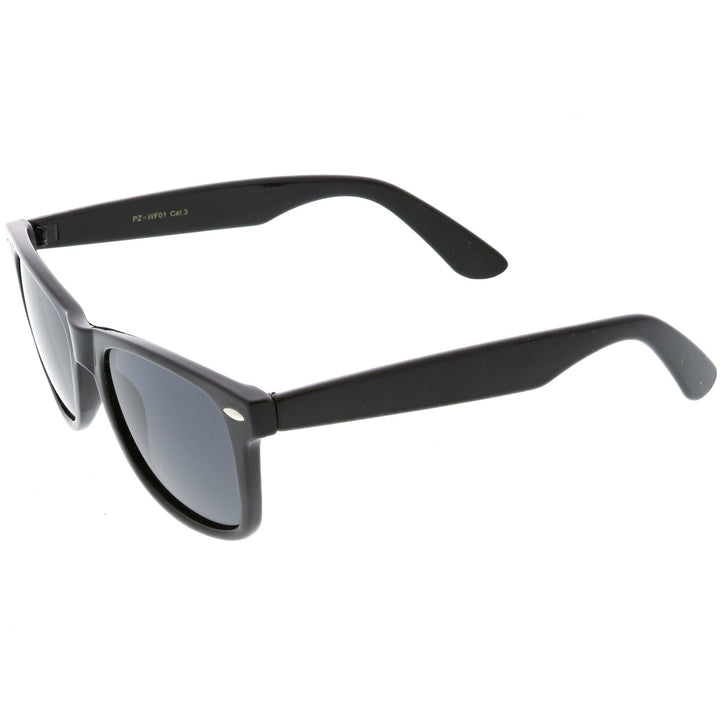 Classic Horn Rimmed Sunglasses Neutral Color Polarized Lens 52mm Image 3