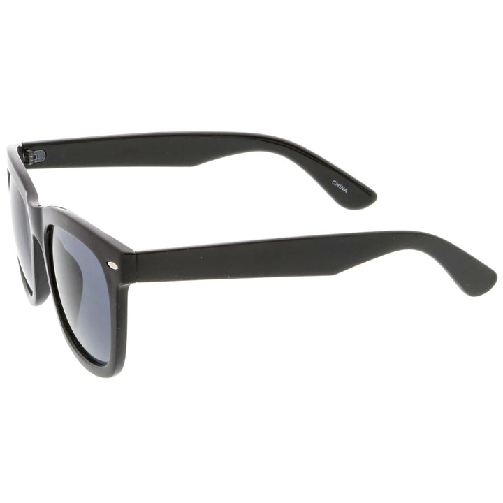 Classic Horn Rimmed Sunglasses With Metal Rivet Thick Arms Square Lens 55mm Image 3