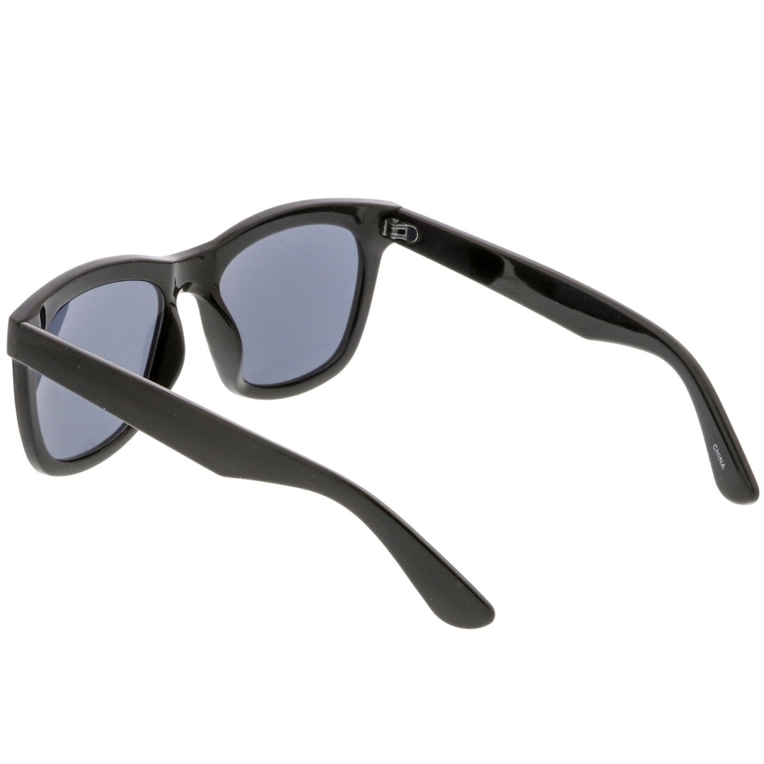 Classic Horn Rimmed Sunglasses With Metal Rivet Thick Arms Square Lens 55mm Image 4