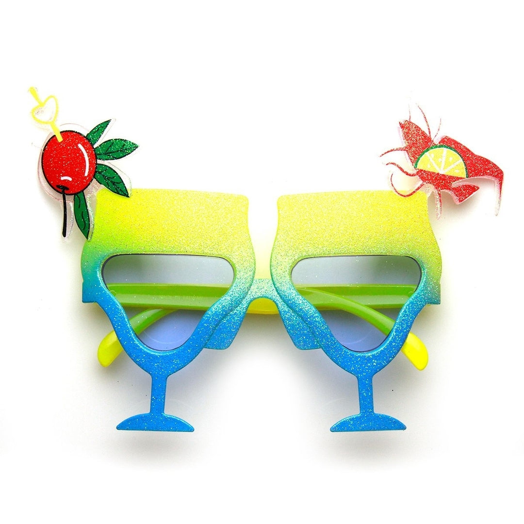 Cocktail Mixed Drink Party Time Celebration Novelty Sunglasses Image 1