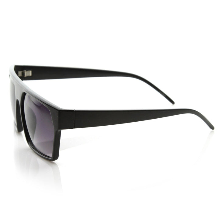 Designer Inspired Triangular Shaped Frame Flat Top Aviator Sunglasses Image 3