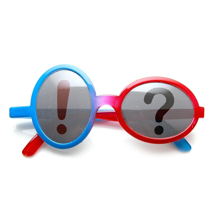 Exclamation Question Mark Punctuation Silly Party Novelty Glasses Image 1