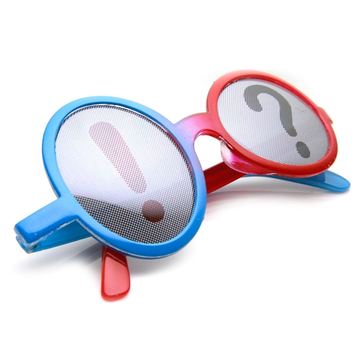 Exclamation Question Mark Punctuation Silly Party Novelty Glasses Image 4