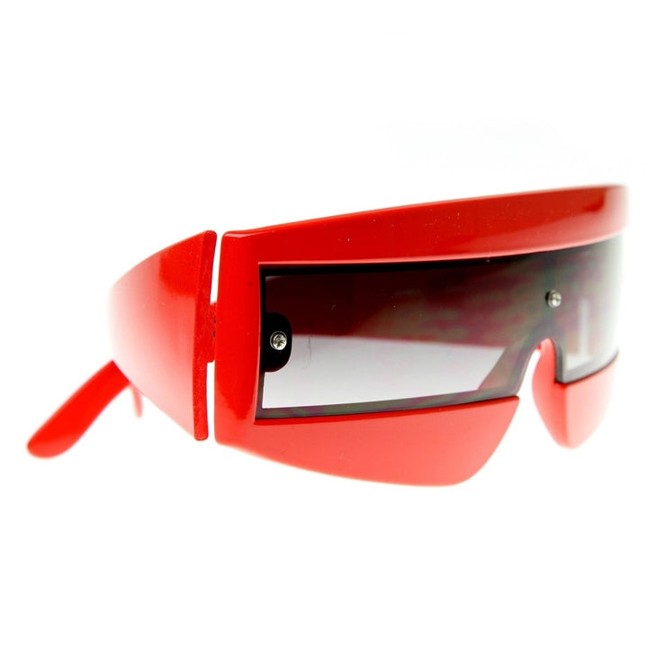 Futuristic Wrap Around Daft Punk Party Novelty Sunglasses Image 4