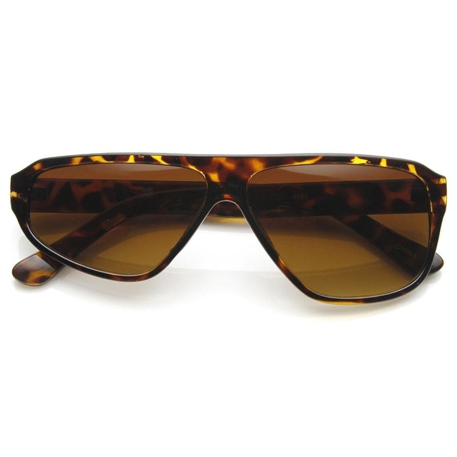 Half Wink Asymmetrical Flat Top Novelty Sunglasses Image 1