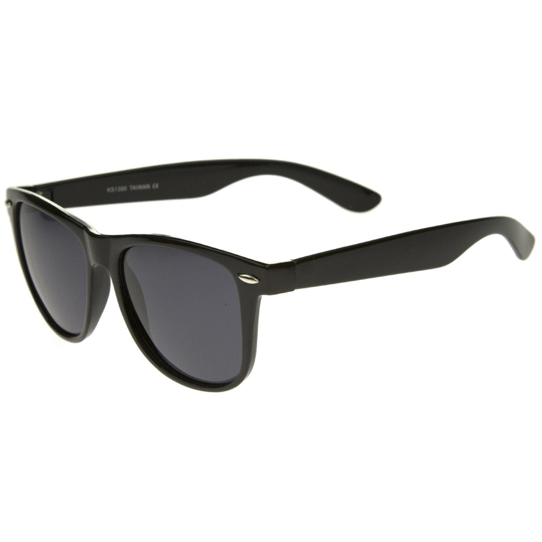 Large Oversize Classic Dark Tinted Lens Horn Rimmed Sunglasses 55mm Image 3