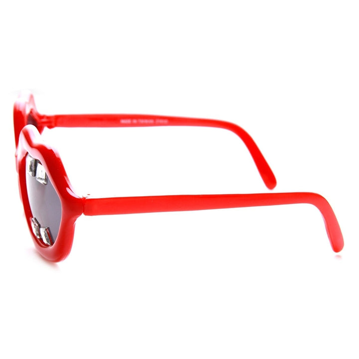 Lip Shaped Novelty Sunglasses Pink Red Teeth UV400 Protection Party Accessory Image 3