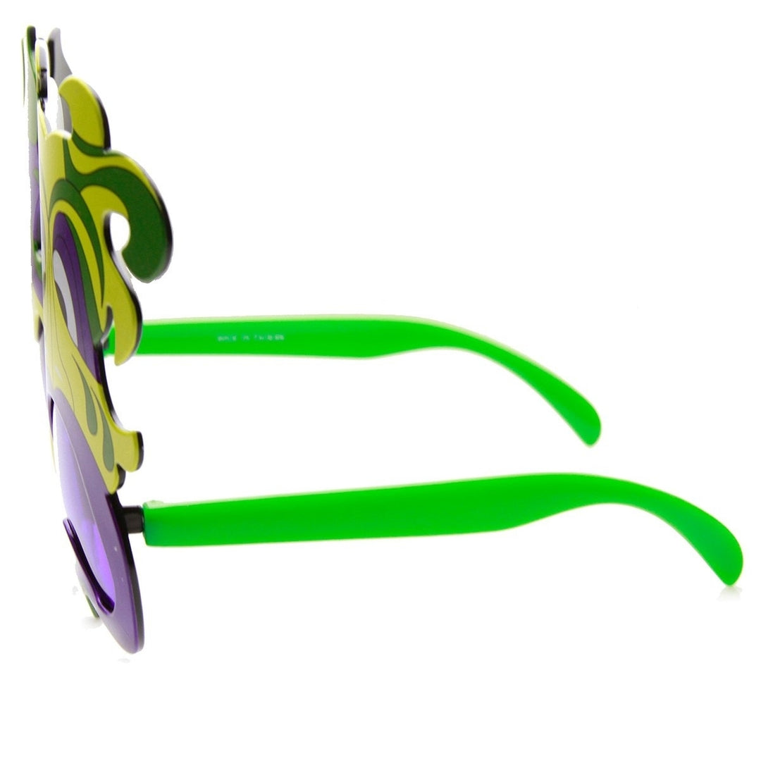 Mardi Gras Party Happy Sad Smile Now Cry Later Novelty Sunglasses Image 3