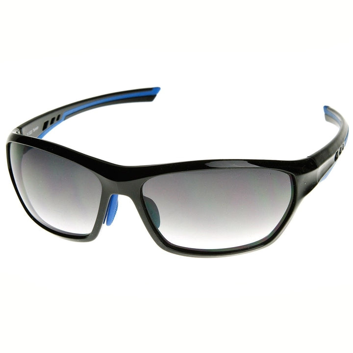 Modern Two-Tone Color TR90 Ventilated Frame Sport Sunglasses Image 1