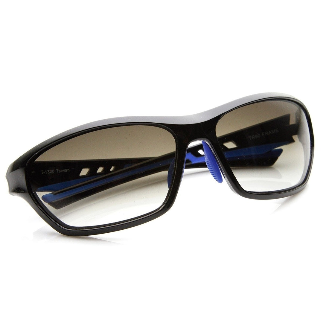 Modern Two-Tone Color TR90 Ventilated Frame Sport Sunglasses Image 4
