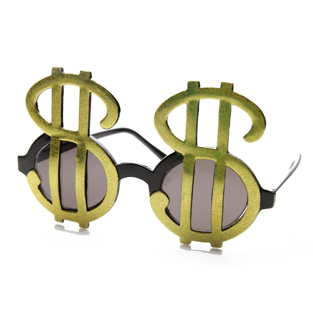 Money Dollar Signs Bling Fun Party Pimp Costume Novelty Glasses Image 2