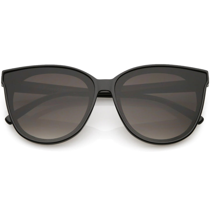Oversize Cat Eye Sunglasses Neutral Color Flat Lens 60mm Image 1