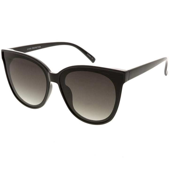 Oversize Cat Eye Sunglasses Neutral Color Flat Lens 60mm Image 2