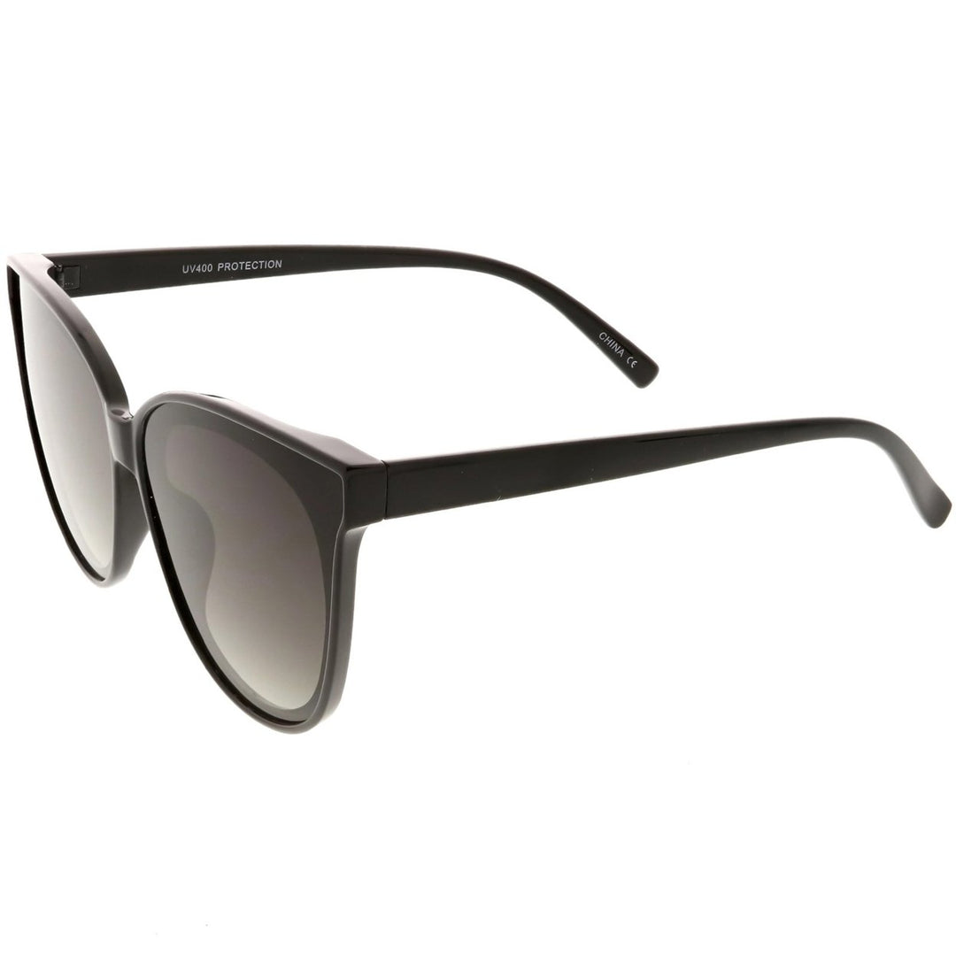 Oversize Cat Eye Sunglasses Neutral Color Flat Lens 60mm Image 3