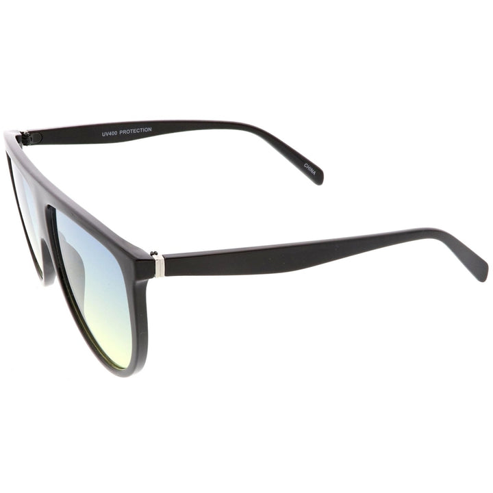 Oversize Flat Top Aviator Sunglasses Gradient Teardrop Flat Lens 60mm Image 3