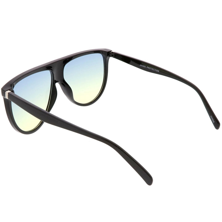 Oversize Flat Top Aviator Sunglasses Gradient Teardrop Flat Lens 60mm Image 4