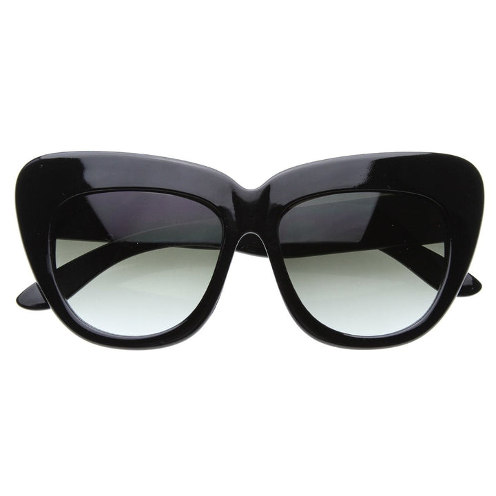 Oversized High Fashion Designer Inspired Bold Cat Eye Sunglasses Cateyes Image 1