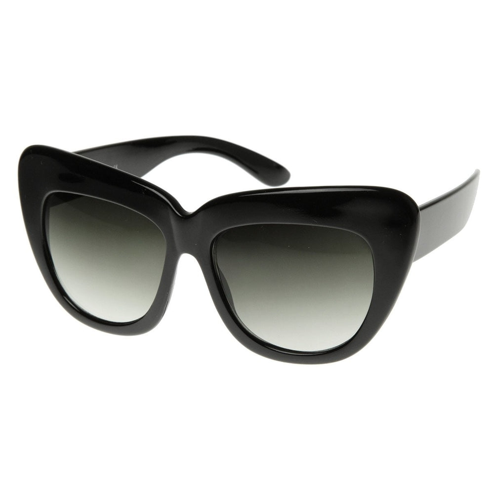 Oversized High Fashion Designer Inspired Bold Cat Eye Sunglasses Cateyes Image 2