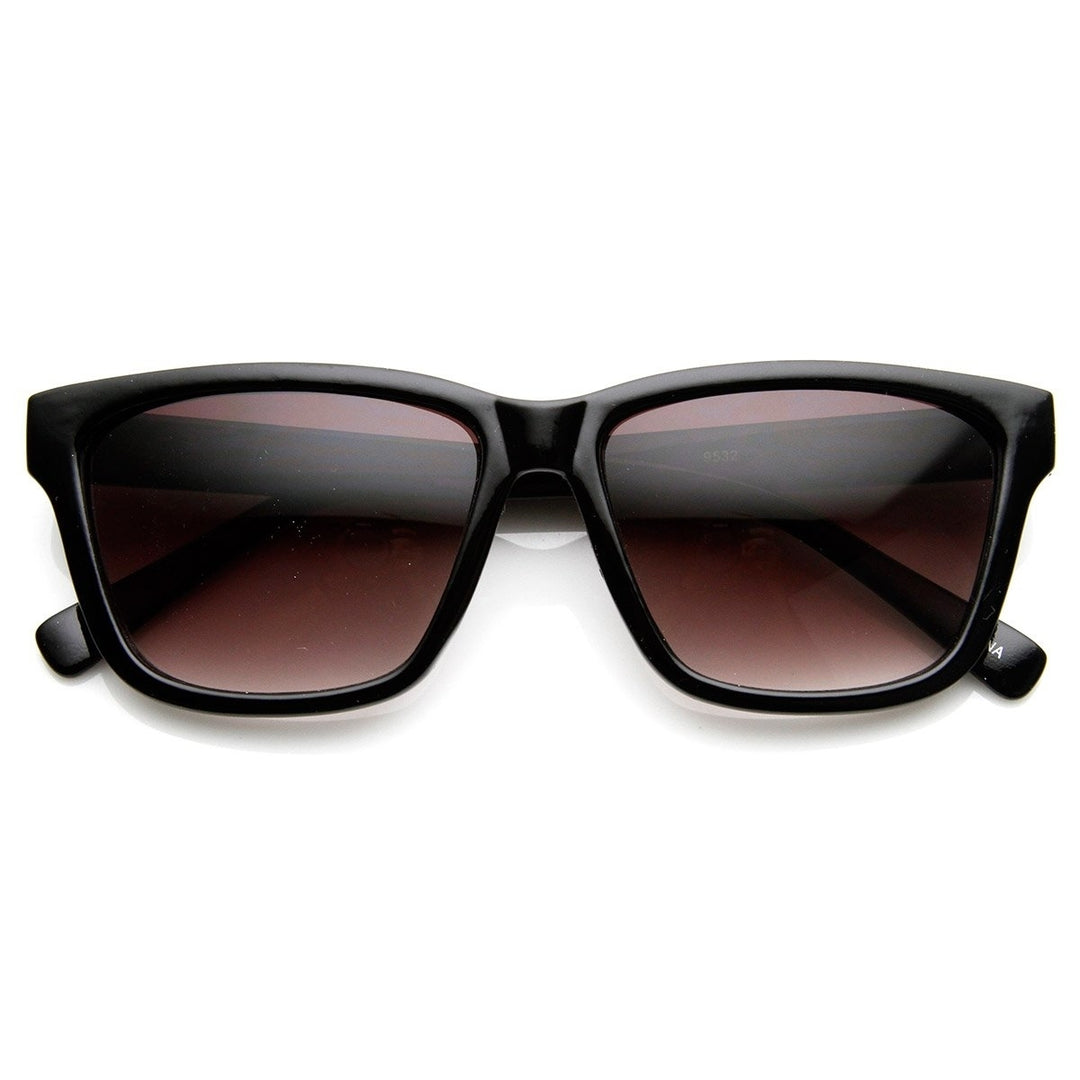 Retro Fashion Modified Squared Frame Horn Rimmed Sunglasses Image 1