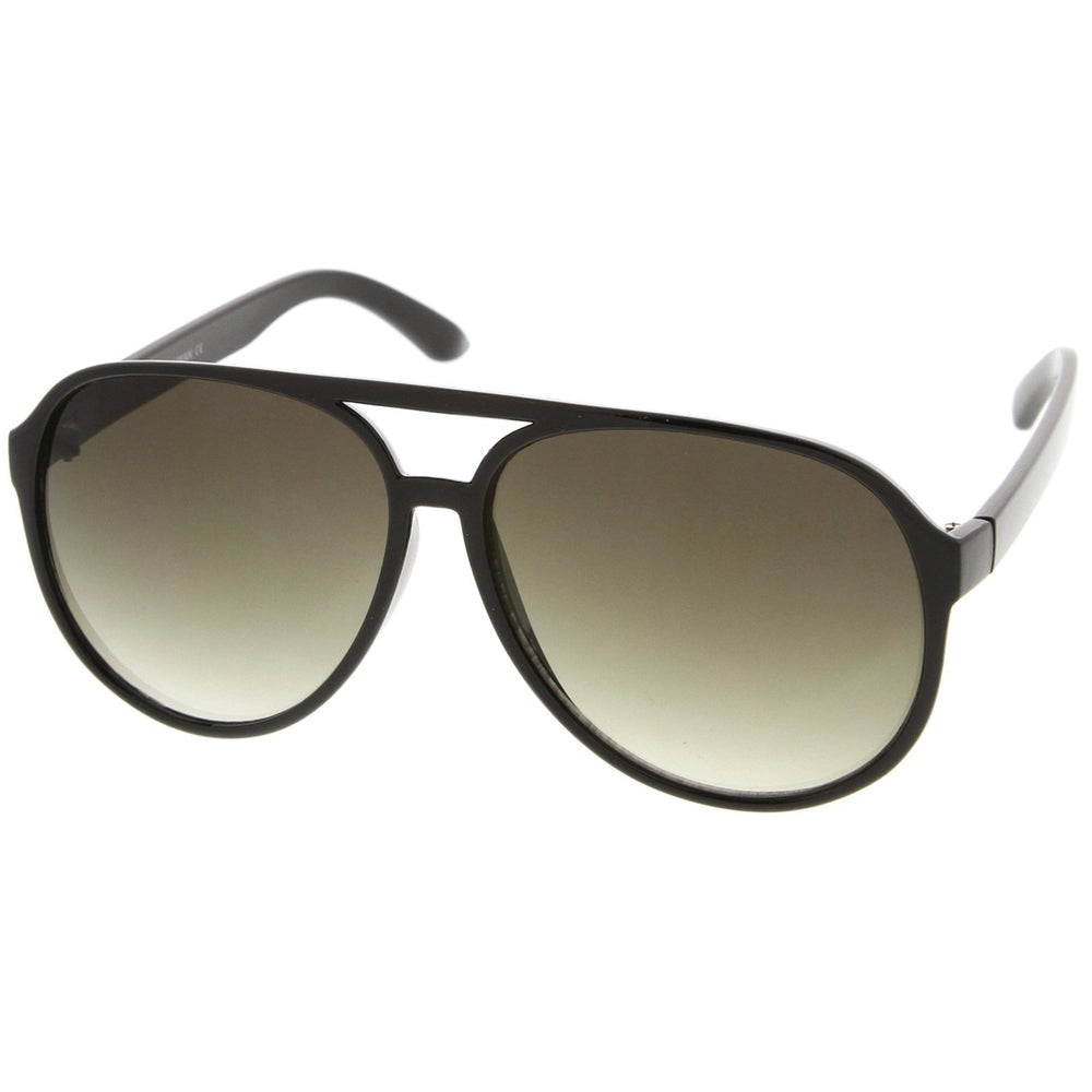 Retro Large Teardrop Shaped Lens Aviator Sunglasses 60mm Image 2