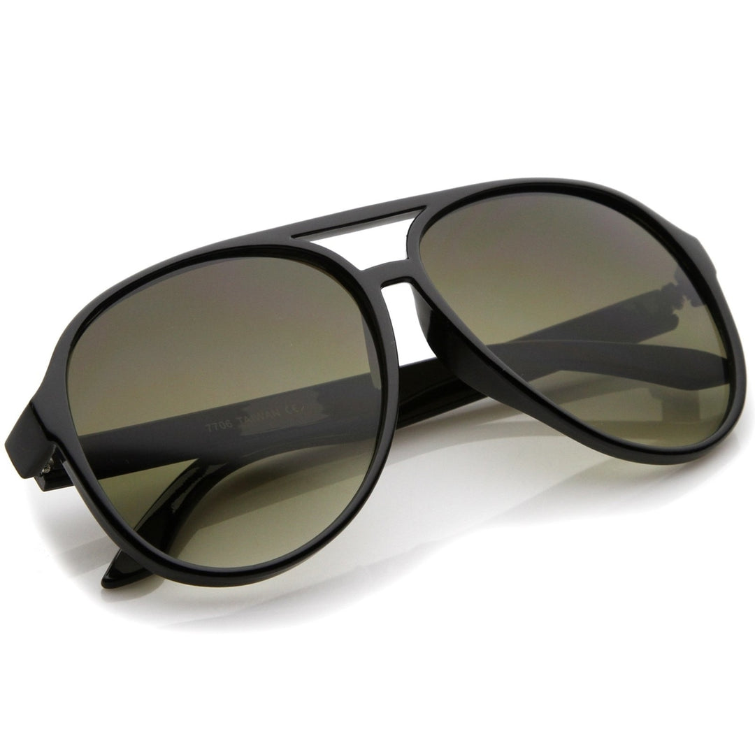 Retro Large Teardrop Shaped Lens Aviator Sunglasses 60mm Image 4