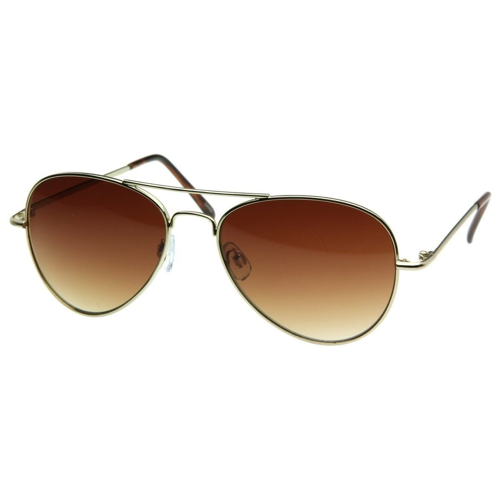 Small Classic Aviator Sunglasses 50mm Metal Frame Gradient Lenses UV Protection Image 2