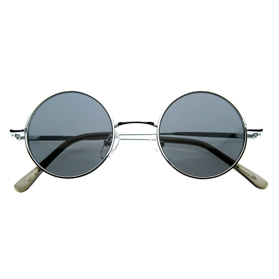 Small Round Metal Sunglasses Lennon Inspired Retro Vintage UV Protection 41mm Image 1