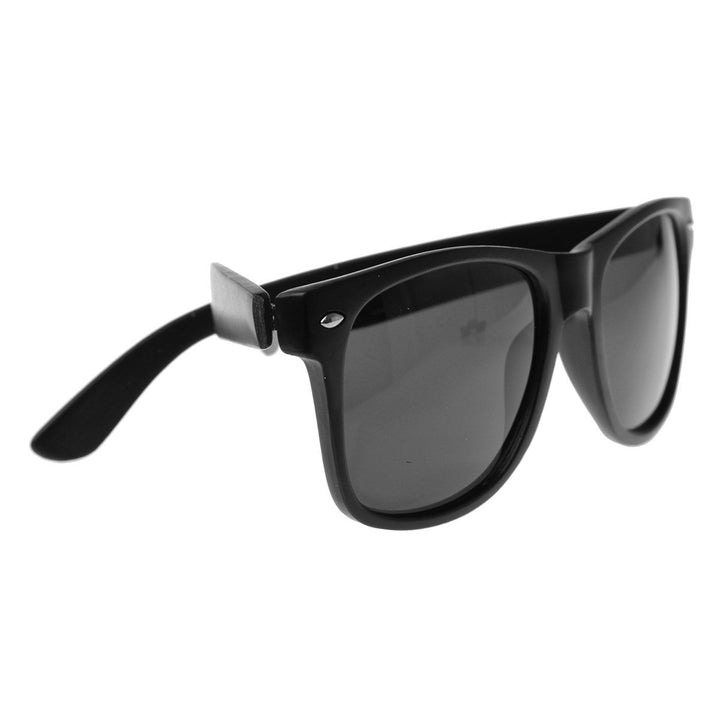 Super Hipster Trendy Urban Matte Black Soft Finish Horn Rimmed Sunglasses Image 4