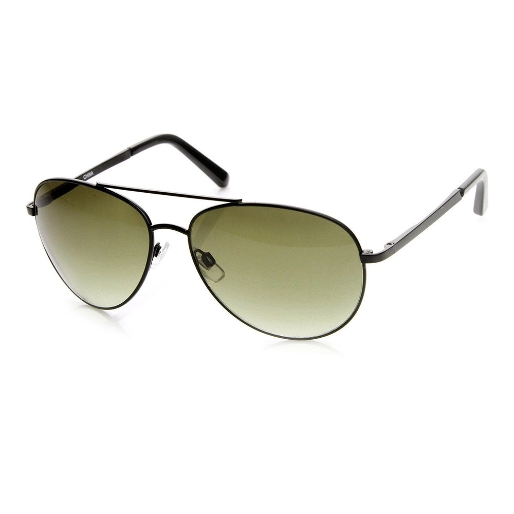 Unisex Round Metal Tear Drop Aviator Sunglasses Image 2