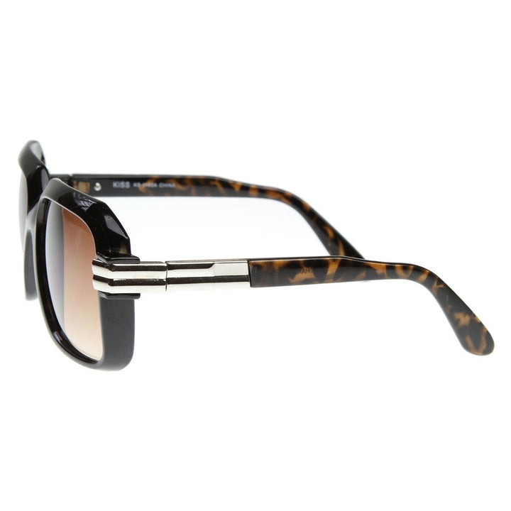 Vintage Inspired Bold Thick Frame Square Frame Sunglasses Image 3