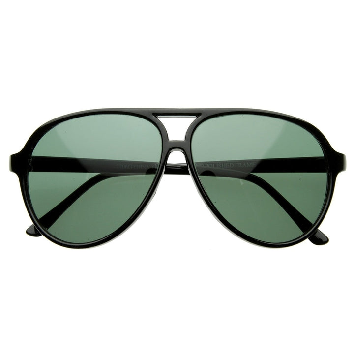 Vintage Inspired Classic Tear Drop Plastic Aviator Sunglasses Image 1