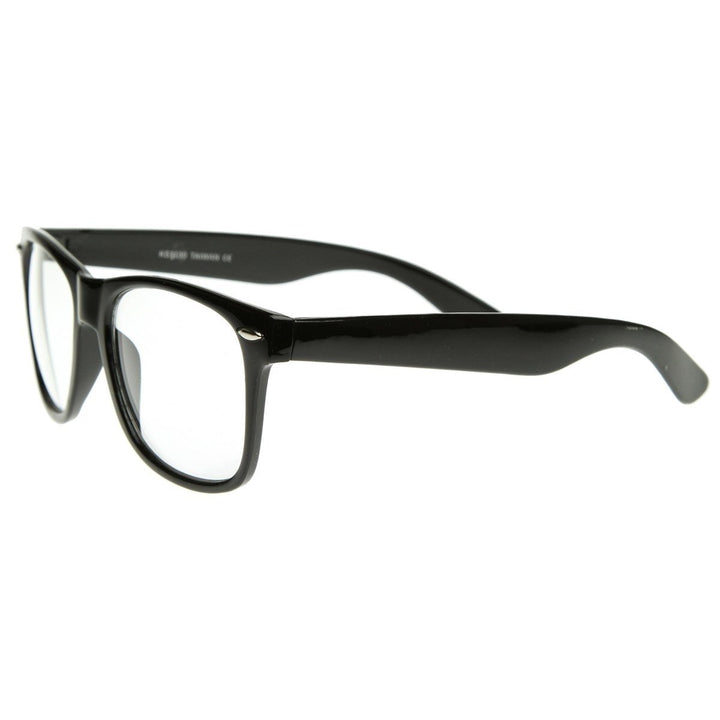 Vintage Inspired Eyewear Original Geek Nerd Clear Lens Horn Rimmed Glasses Image 3
