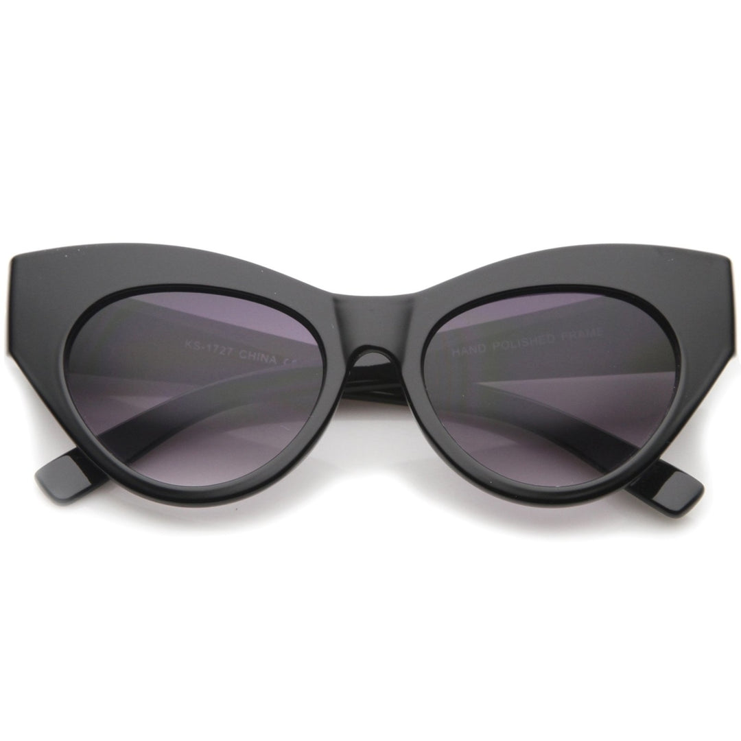 Womens High Fashion Chunky Frame Oversize Bold Cat Eye Sunglasses 57mm Image 1