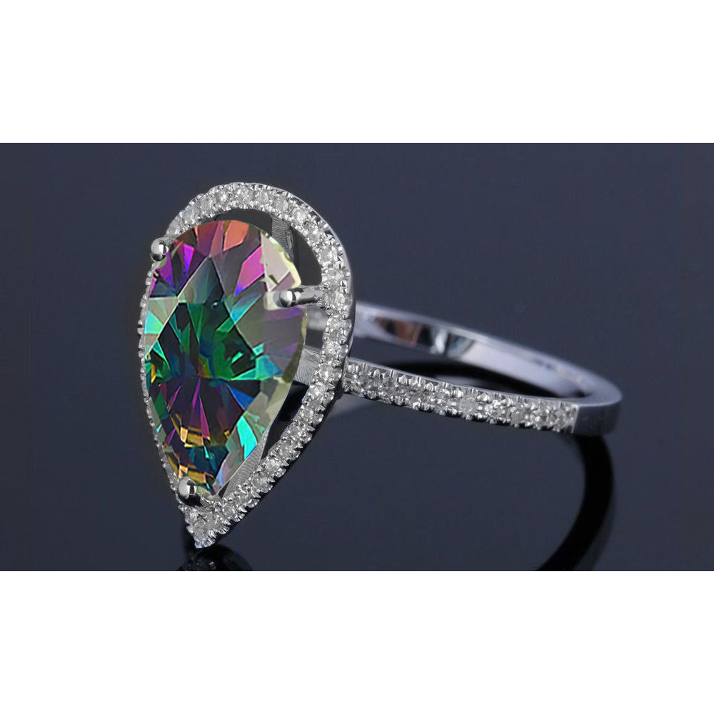 4.00 CTTW Genuine Mystic Topaz Gemstone Ring Image 2