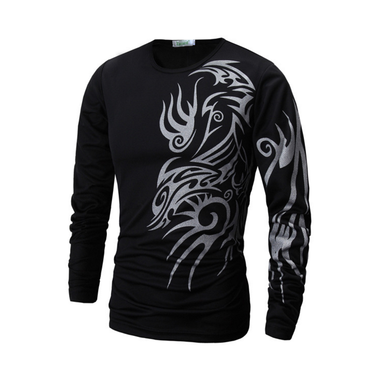 Dragon Tattoo T-shirt Mens Long-sleeved T-shirt Image 2