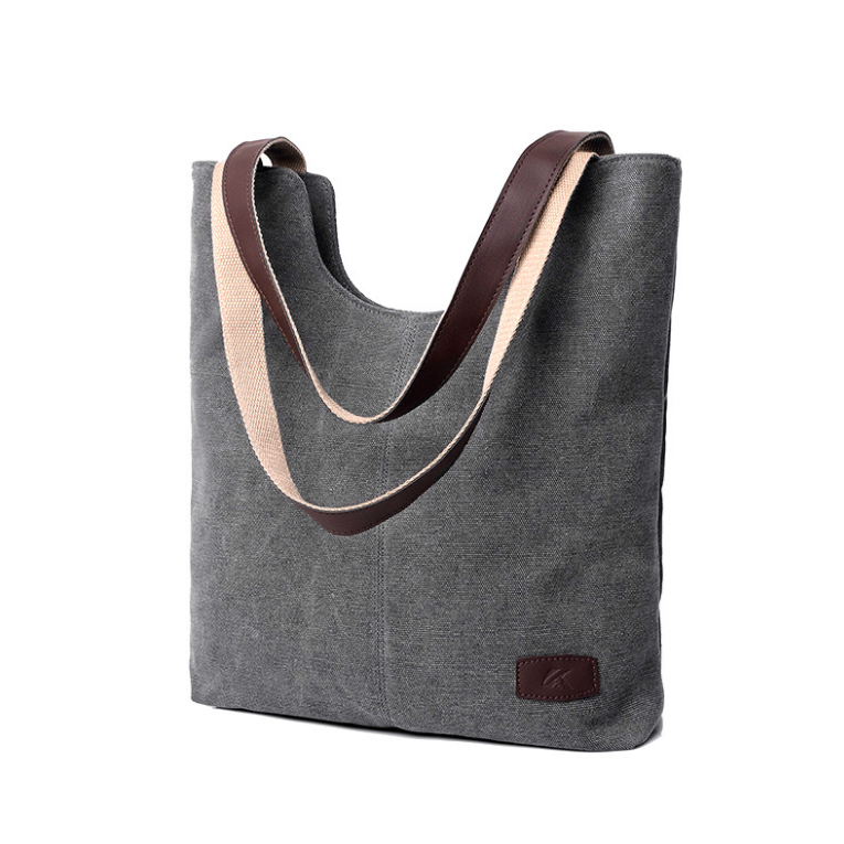 Cotton Bag Shoulder Simple Casual Handbag Image 1