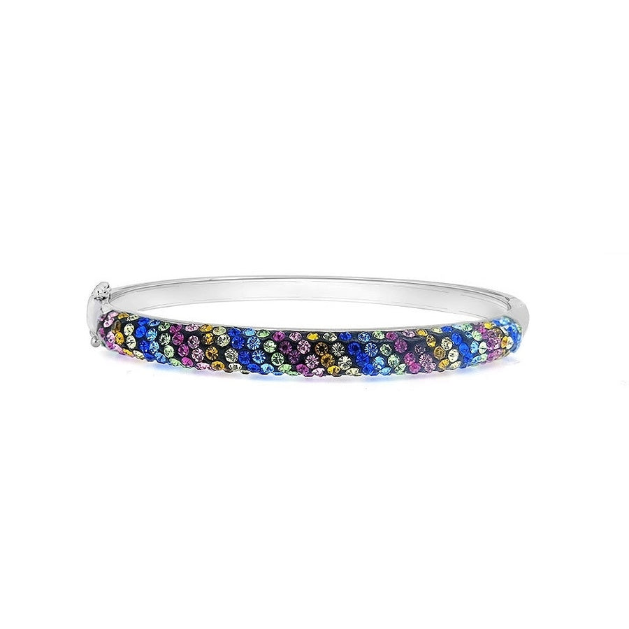 Multi Color Swarovski Crystal Bangle Image 1