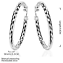 Womens 925 Sterling Silver Diamond-Cut Round Vogue Hoop Earrings Image 3