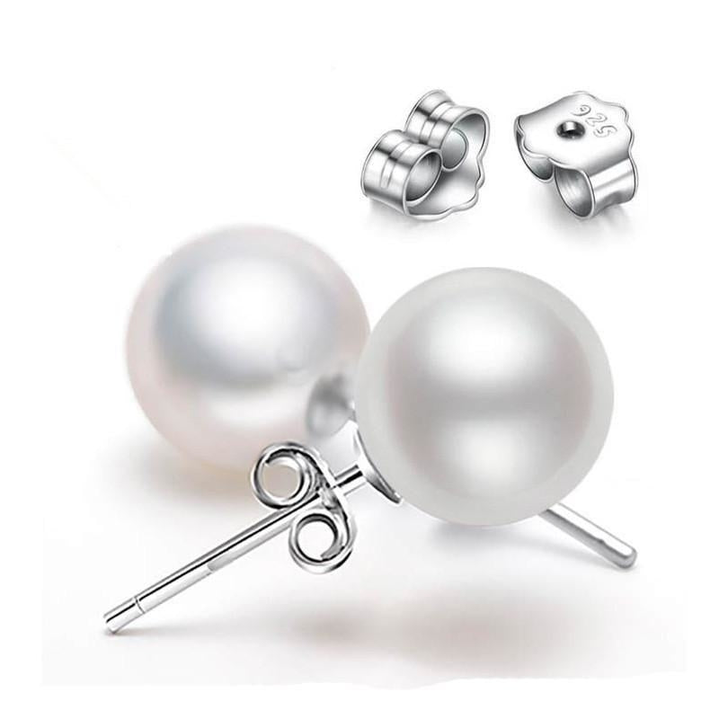 Pearl Stud Earrings Image 1