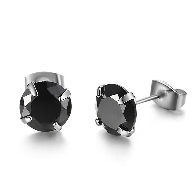 Sterling Silver Crystal Stud Earrings Image 1