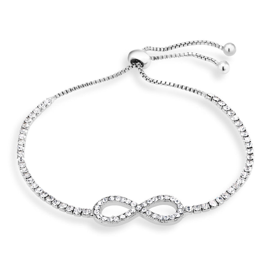 Cubic Zirconia Infinity Bracelet Image 1