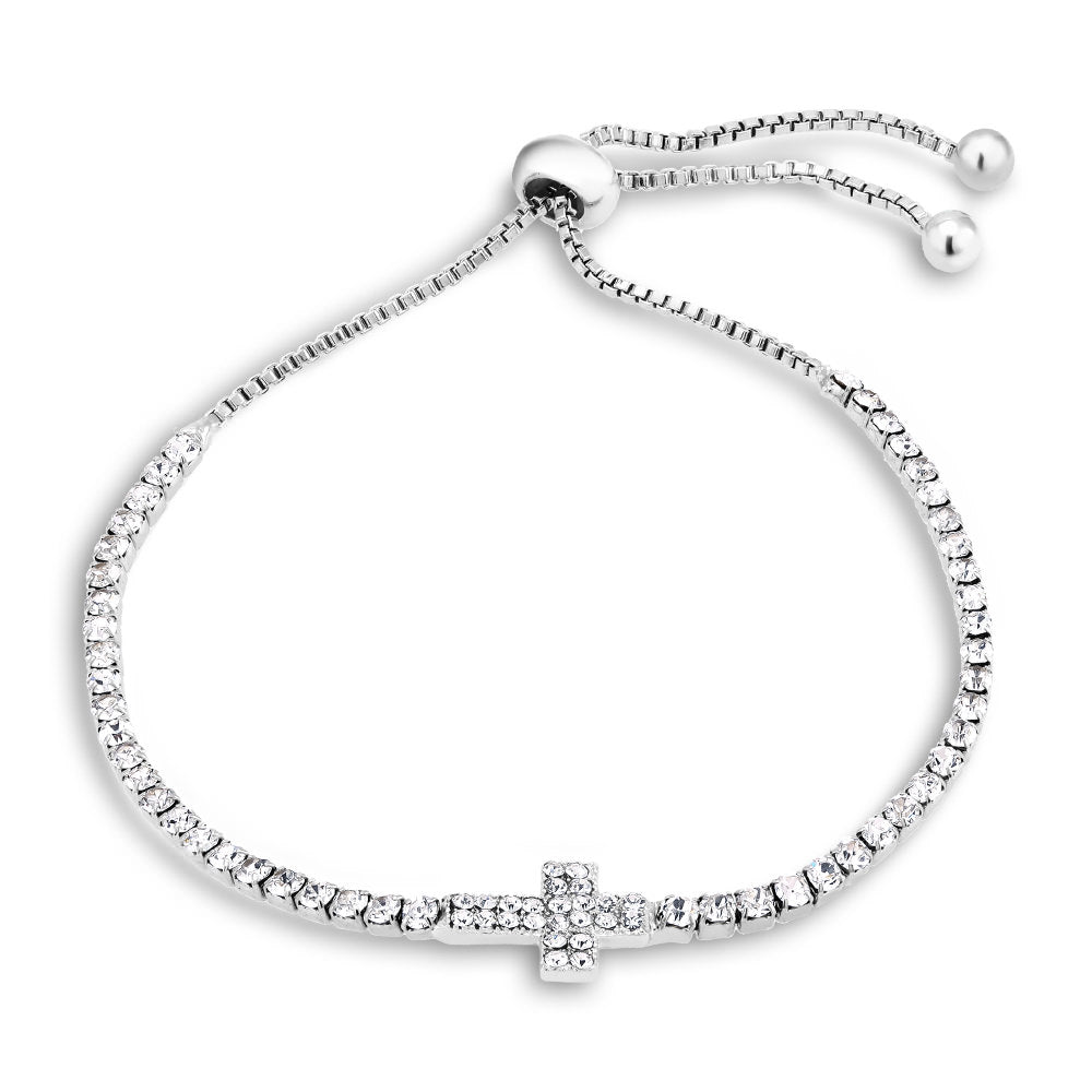 Cubic Zirconia Cross Bracelet Image 1